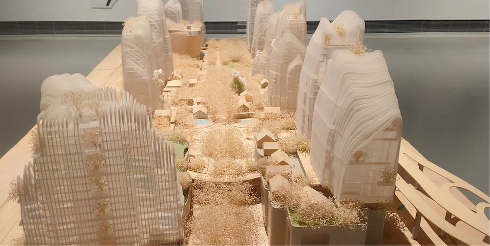 Building scale models being manufactured